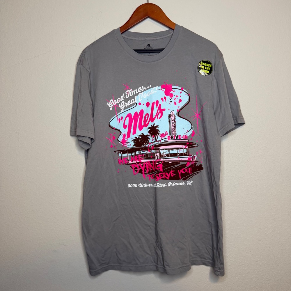 Universal Studios Halloween Horror Nights 2025 Mel's Die-In Shirt Large NWT